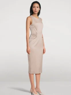 Gathered Sheath Dress