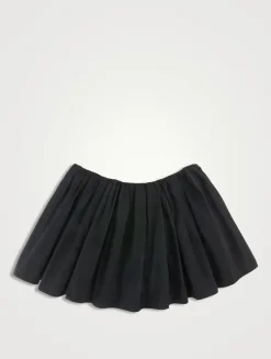 Gathered Taffeta Skort