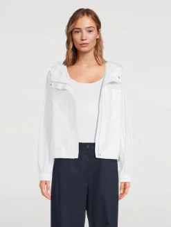 Gathered-Back Windbreaker