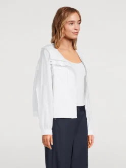 Gathered-Back Windbreaker