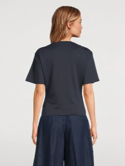 Gathered-Shoulder T-Shirt