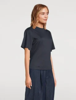 Gathered-Shoulder T-Shirt