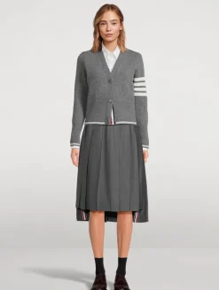 Geese Jacquard Wool Cardigan