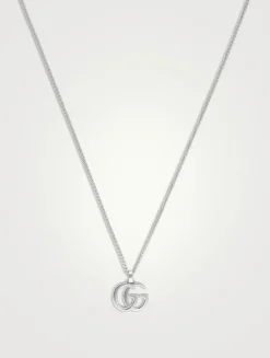 GG Marmont Silver Gourmette Chain Necklace