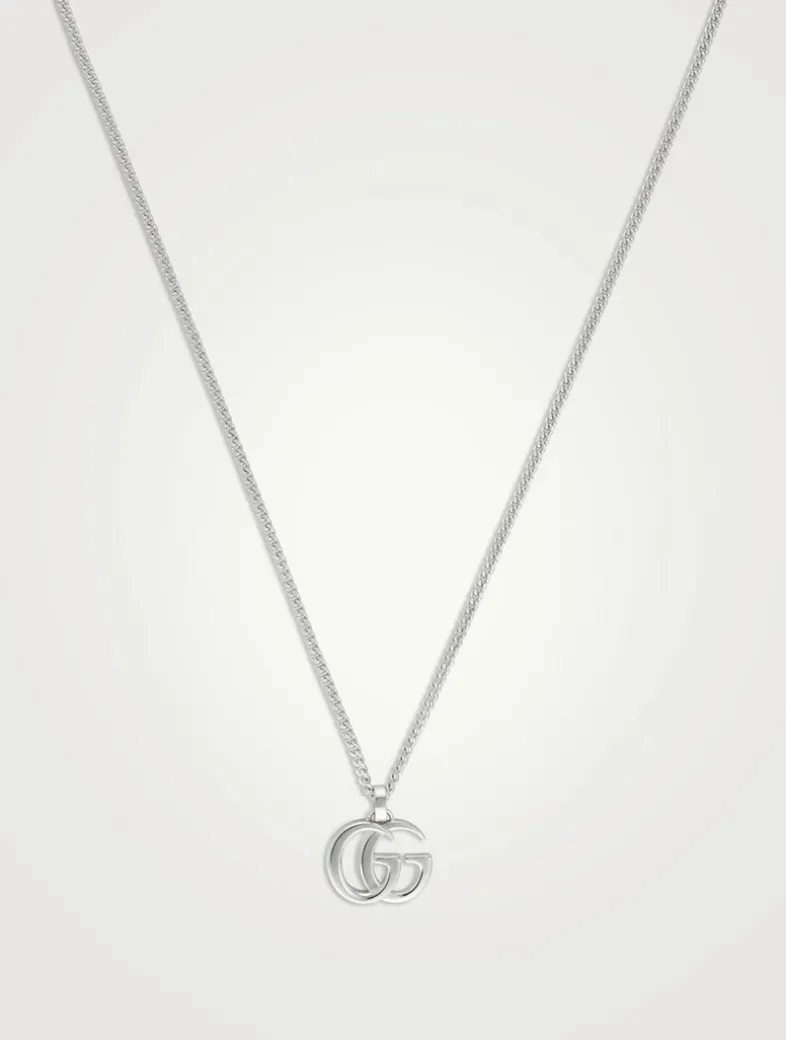 GG Marmont Silver Gourmette Chain Necklace