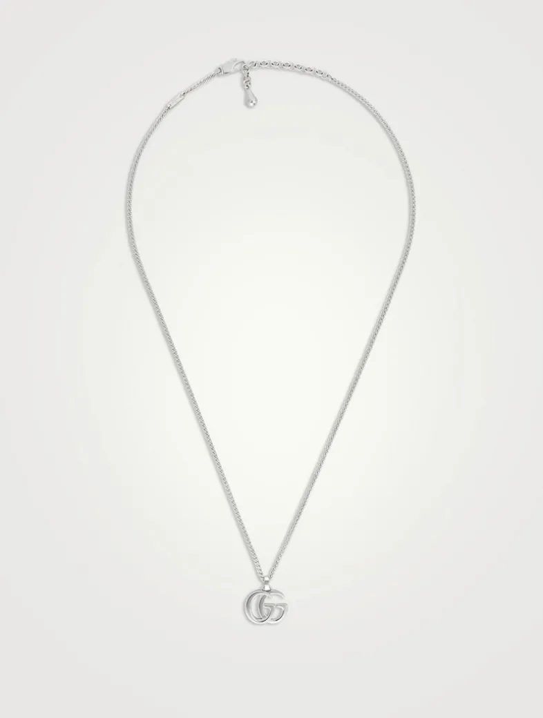 GG Marmont Silver Gourmette Chain Necklace