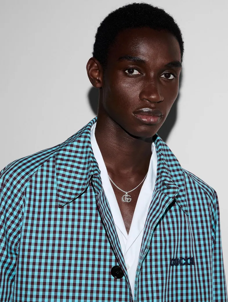 GG Marmont Silver Gourmette Chain Necklace