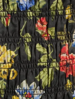 Gianna Smocked Mini Dress In Floral Print