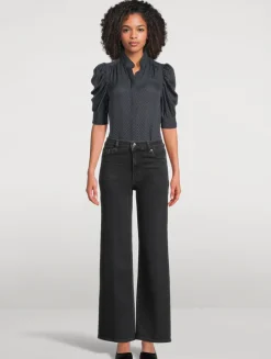 Gillian Puff-Sleeve Silk Blouse