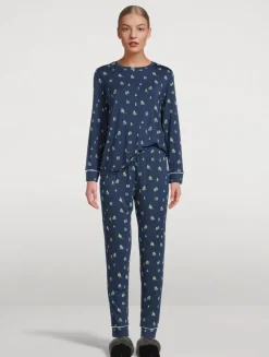 Gisele Pajama Set In Tree Print