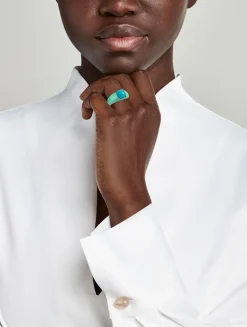 Globe Ring With Turquoise