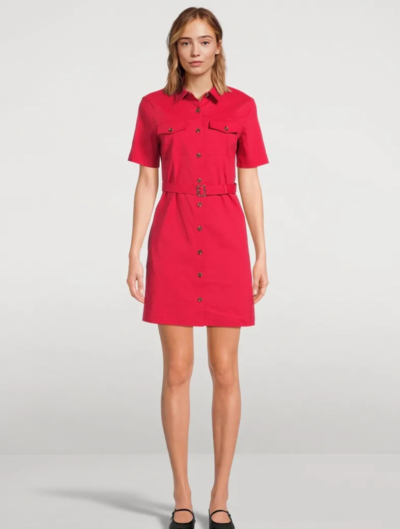 Good Linen Belted Shirt Dress