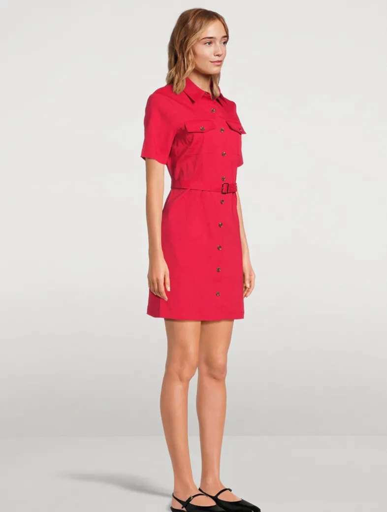 Good Linen Belted Shirt Dress