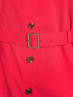 Good Linen Belted Shirt Dress