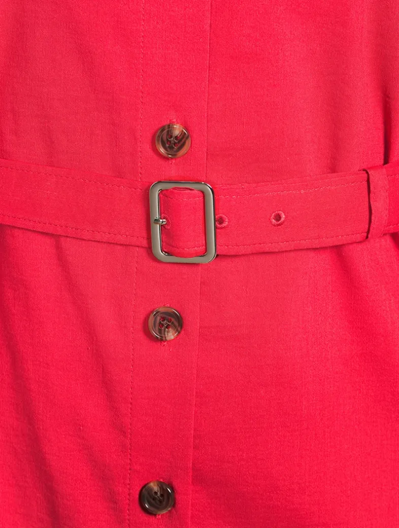 Good Linen Belted Shirt Dress