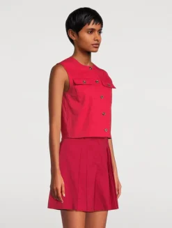 Good Linen Trucker Vest