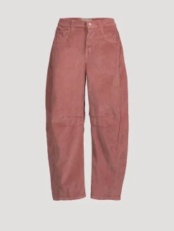 Good Luck Barrel-Leg Corduroy Trousers