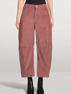 Good Luck Barrel-Leg Corduroy Trousers