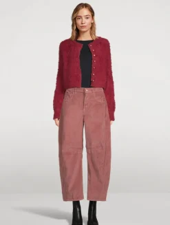 Good Luck Barrel-Leg Corduroy Trousers