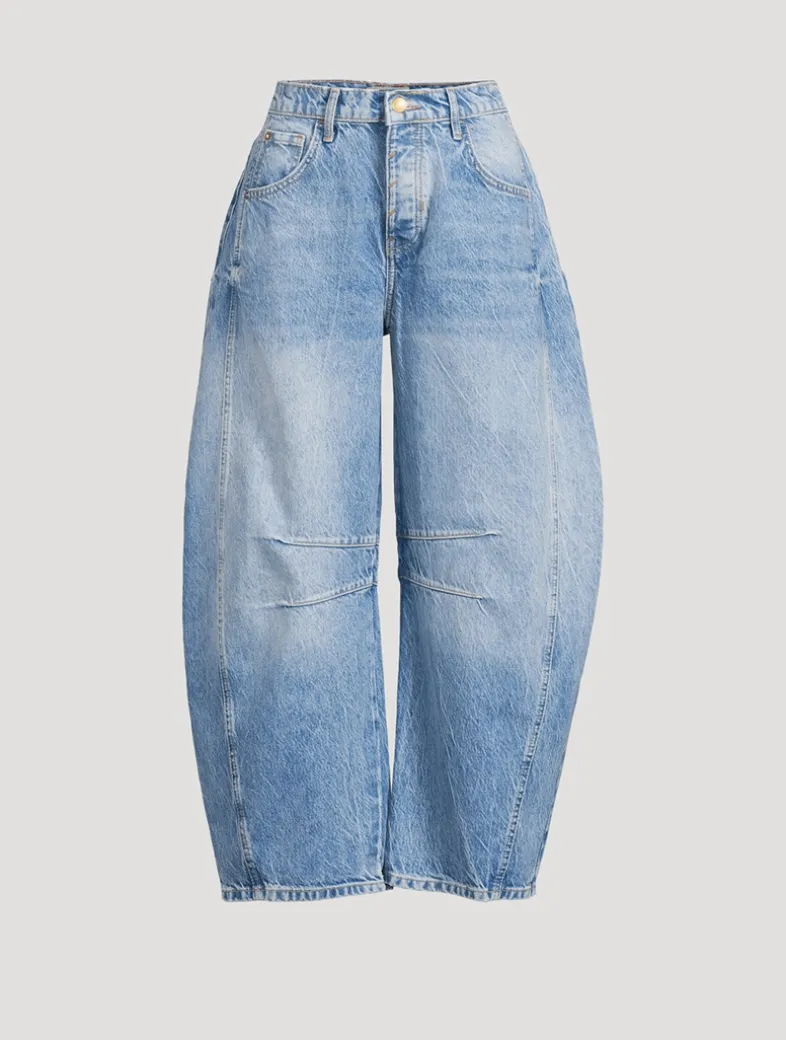 Good Luck Barrel-Leg Jeans