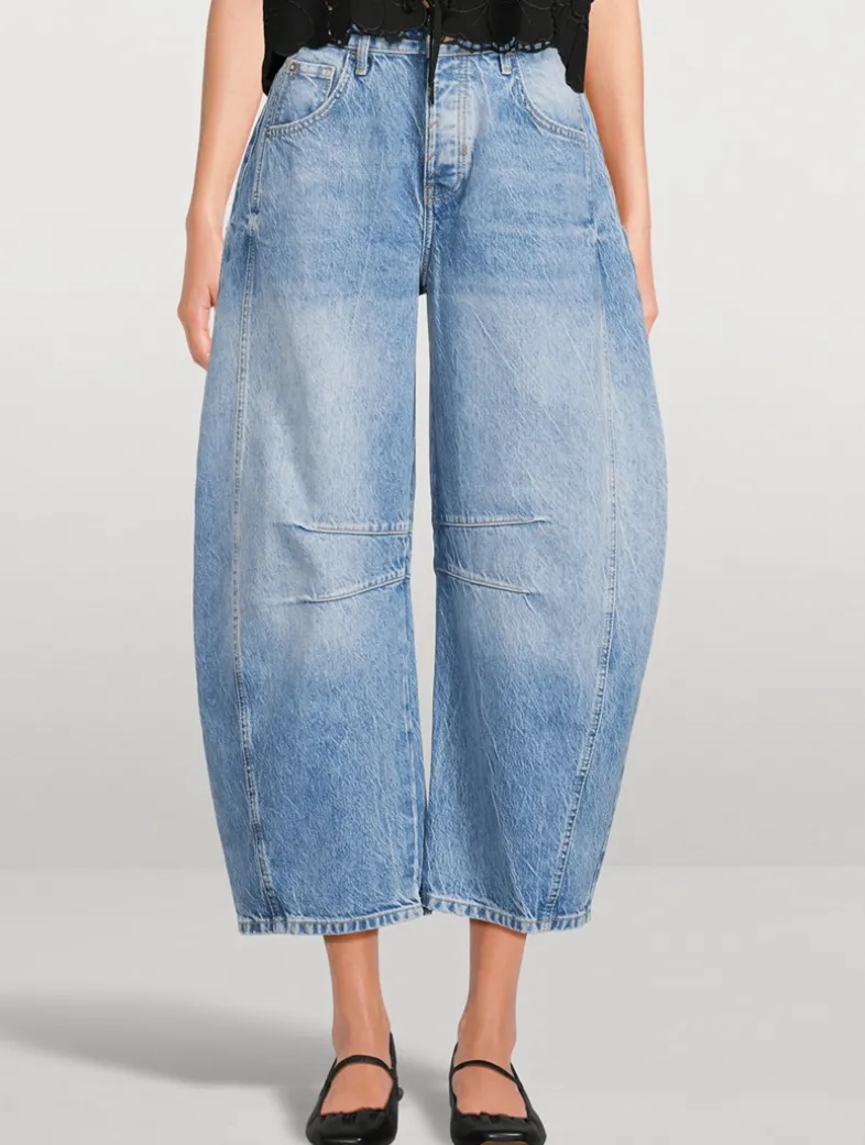 Good Luck Barrel-Leg Jeans