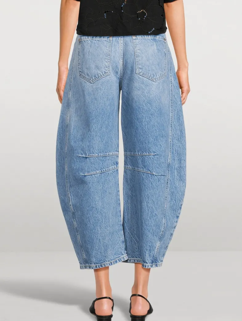 Good Luck Barrel-Leg Jeans