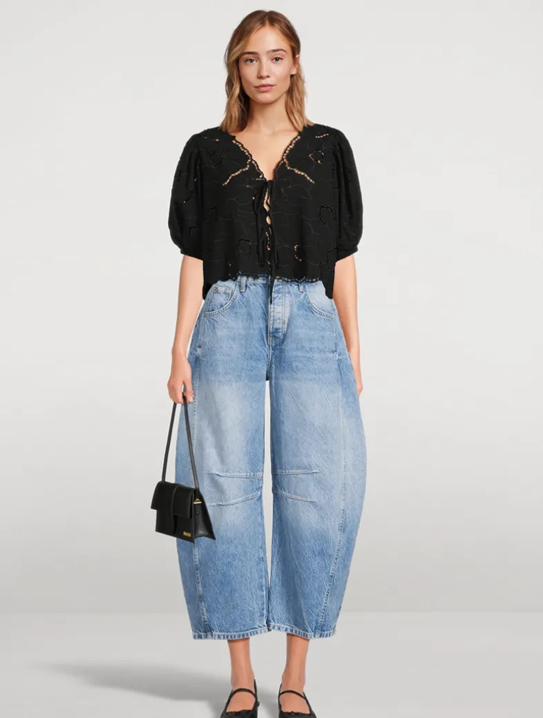 Good Luck Barrel-Leg Jeans