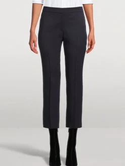 Grain de Poudre Wool Cigarette Trousers