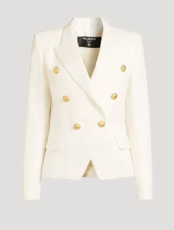 Grain de Poudre Wool Double-Breasted Blazer