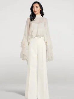 Grain de Poudre Wool Trousers