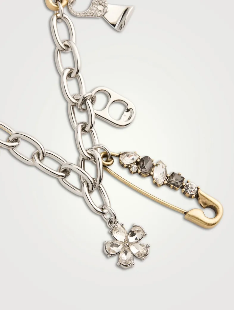 Grunge Glam Charm Necklace