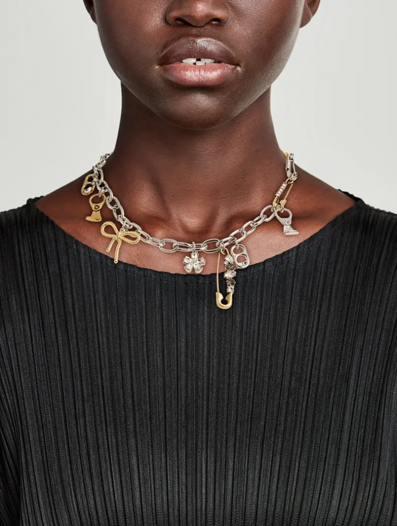 Grunge Glam Charm Necklace