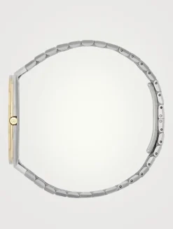 GUCCI 25H Two-Tone Stainless Steel Bracelet Watch