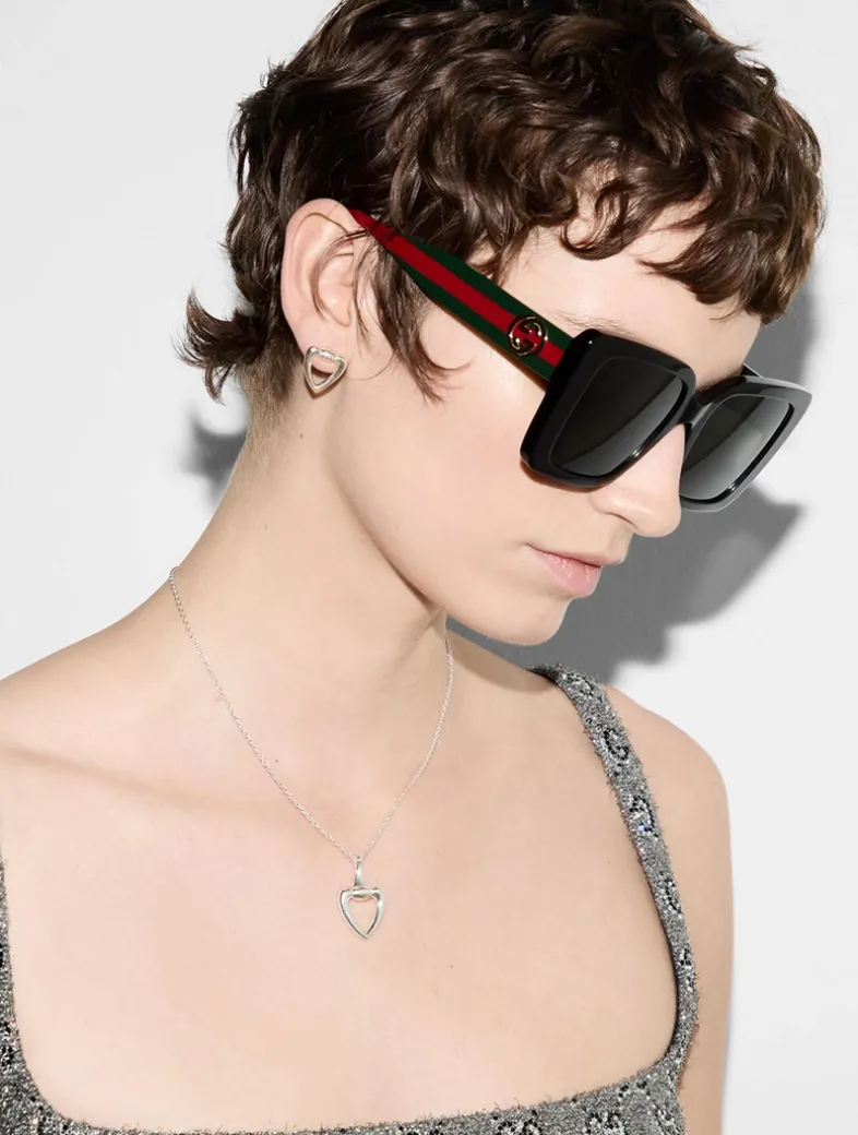 Gucci Heart Silver Necklace