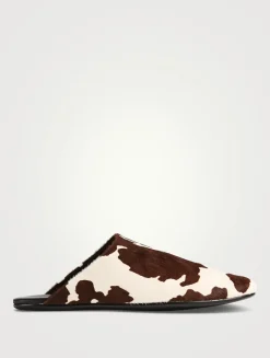 Gunter Printed Calf Hair Mules