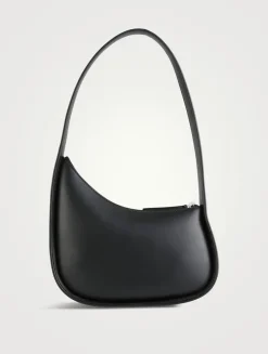 Half Moon Leather Shoulder Bag