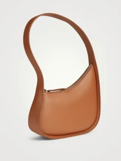 Half Moon Leather Shoulder Bag