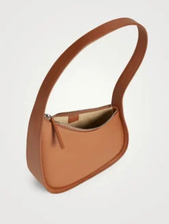 Half Moon Leather Shoulder Bag