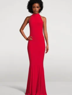 Halter Fishtail Gown