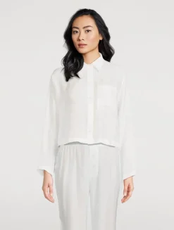 Handcuff Jacquard Cropped Pajama Top