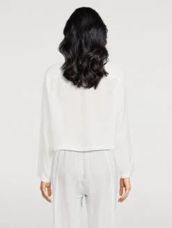 Handcuff Jacquard Cropped Pajama Top