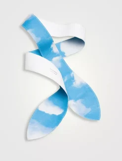 Handle Ribbon Lambskin Clouds