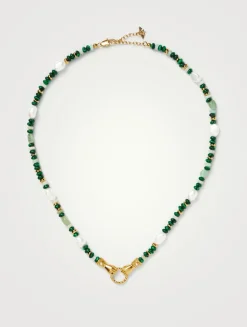 Harris Reed In Good Hands Beaded Gemstone Necklace