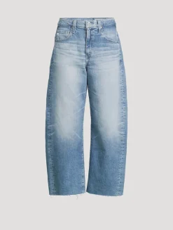 Hattie Barrel-Leg Crop Jeans