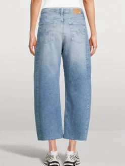 Hattie Barrel-Leg Crop Jeans