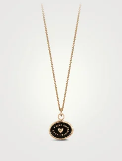 Heart Print 14K Gold Talisman Necklace