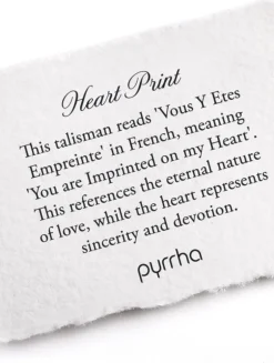 Heart Print 14K Gold Talisman Necklace