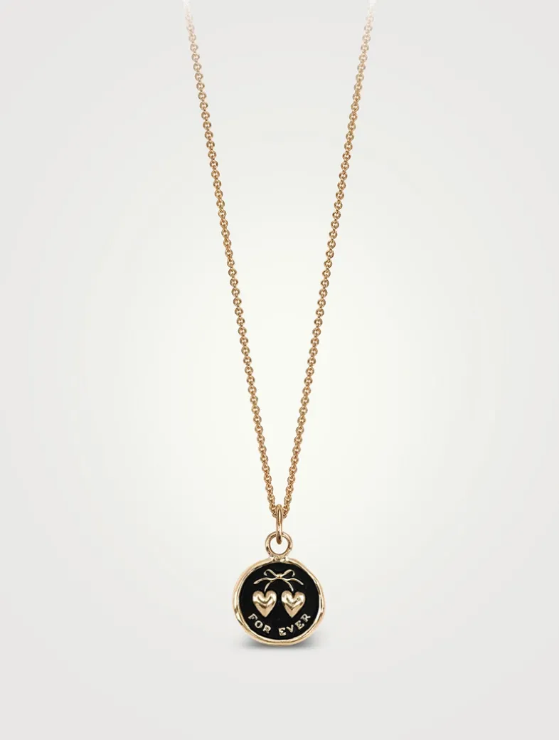 Hearts 14K Gold Talisman Necklace