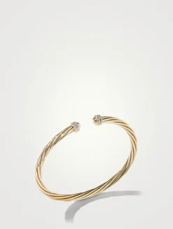 Helena Bracelet In 18k Yellow Gold With Pavé Diamonds