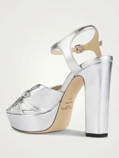 Heloise Metallic Leather Platform Sandals